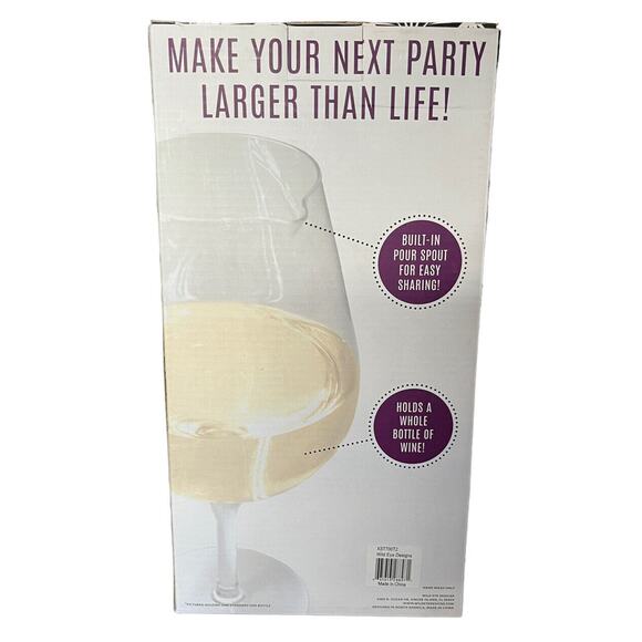 Giant‎ Extra Large Jumbo Wine Glass Whole Bottle Decorative Huge Oversized Gift - Picture 3 of 5